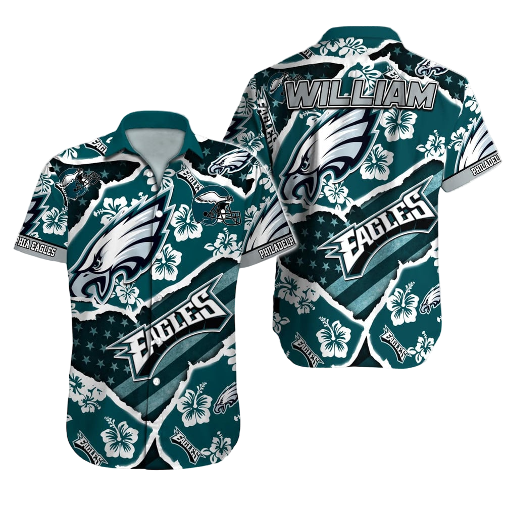 Philadelphia Eagles Hawaiian Shirt NFL Football Custom Hawaiian Shirt for Men Women Gift For Fans