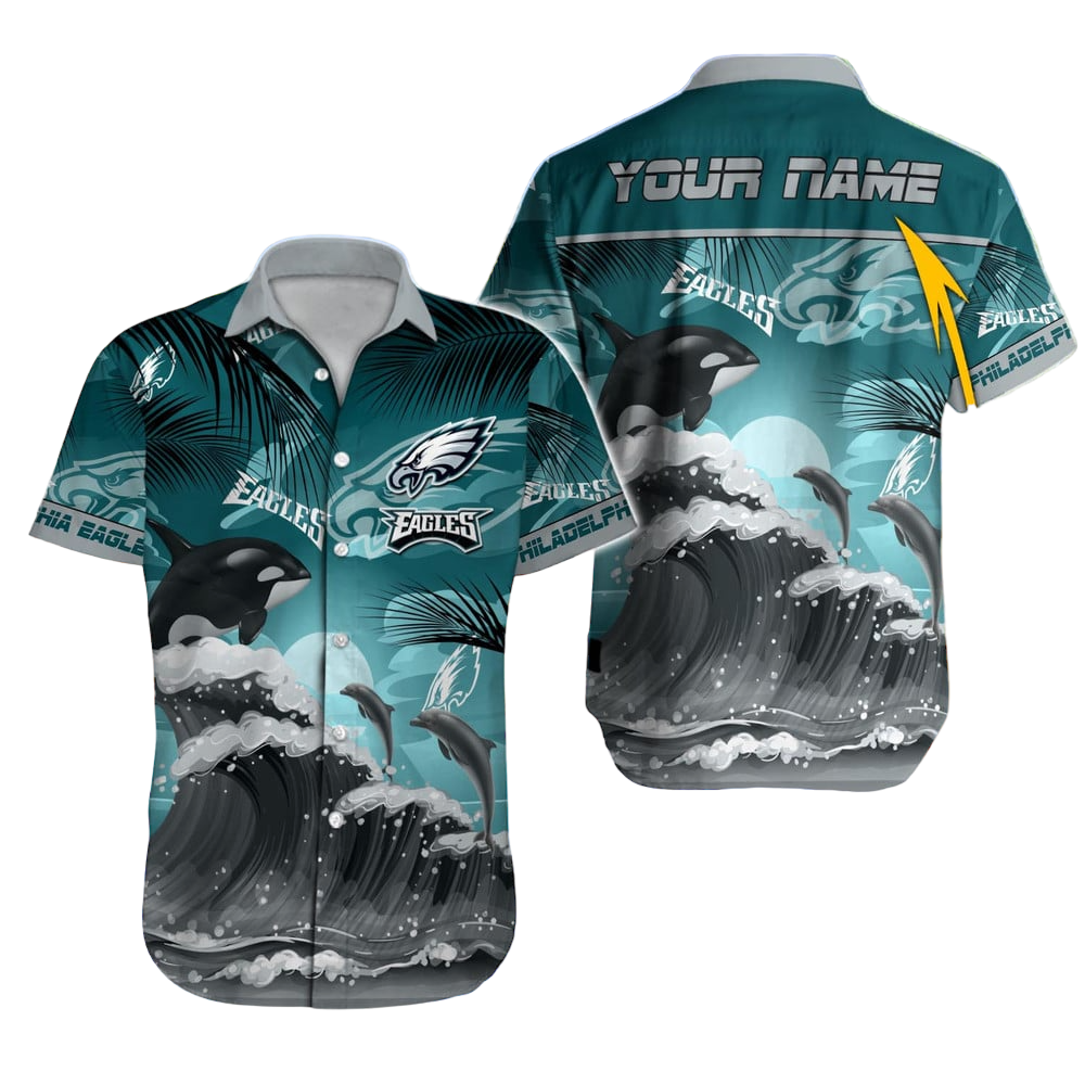 Philadelphia Eagles Hawaiian Shirt NFL Football Custom Hawaiian Shirt for Men Women Gift For Fans