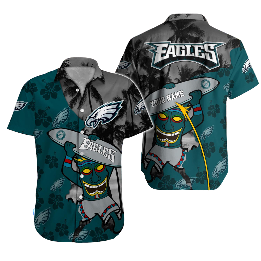 Philadelphia Eagles Hawaiian Shirt NFL Football Custom Hawaiian Shirt for Men Women Gift For Fans