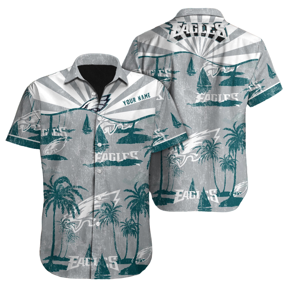 Philadelphia Eagles Hawaiian Shirt NFL Football Custom Hawaiian Shirt for Men Women Gift For Fans