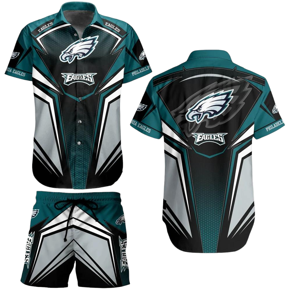 Philadelphia Eagles NFL Football Hawaii Short Shirt For This Summer Graphic Hawaiian Shirt Gift Big Fans