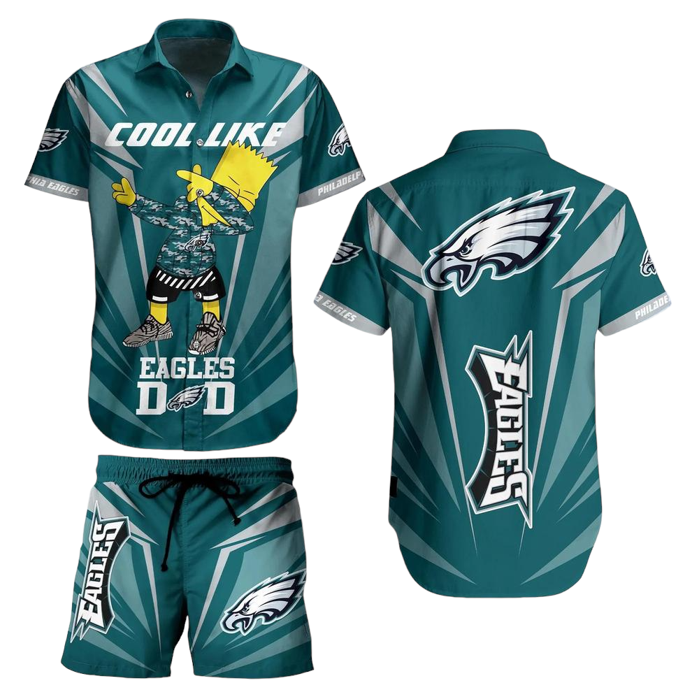 Philadelphia Eagles NFL Hawaiian Shirt And Short Bart Simpson Summer Perfect Gift For Fans NFL