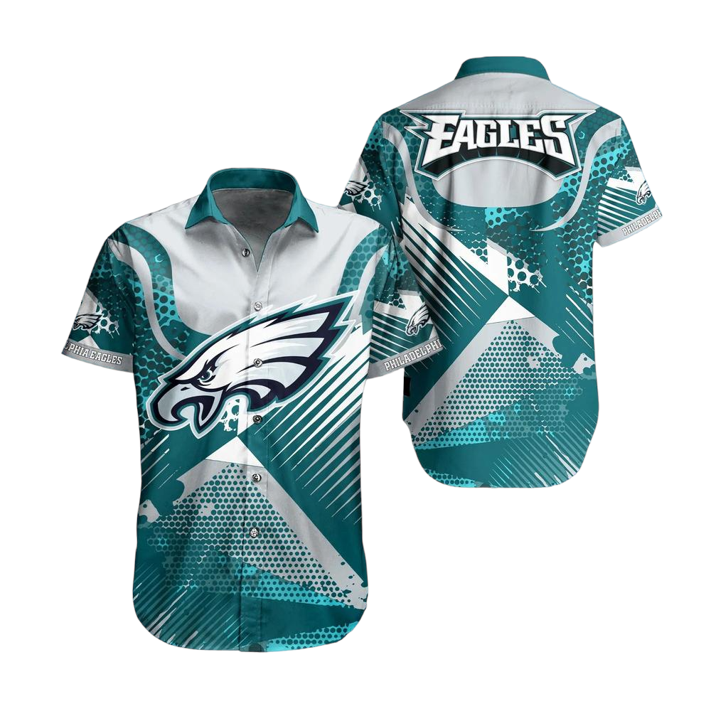 Philadelphia Eagles NFL Hawaiian Shirt Summer Short Sleeve Button Down Shirt Perfect Gift For Big Fans