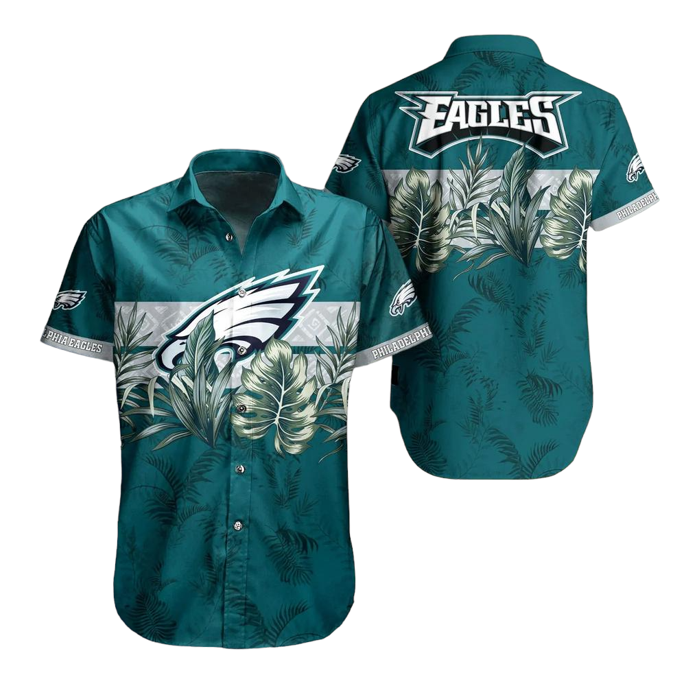 Philadelphia Eagles NFL Hawaiian Shirt Tropical Pattern Graphic Gift For Fan NFL Enthusiast