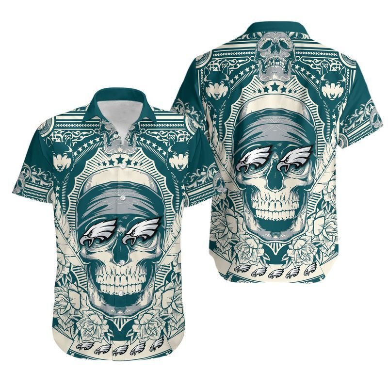 Philadelphia Eagles Skull NFL Gift For Fan Hawaii Shirt for Men Women