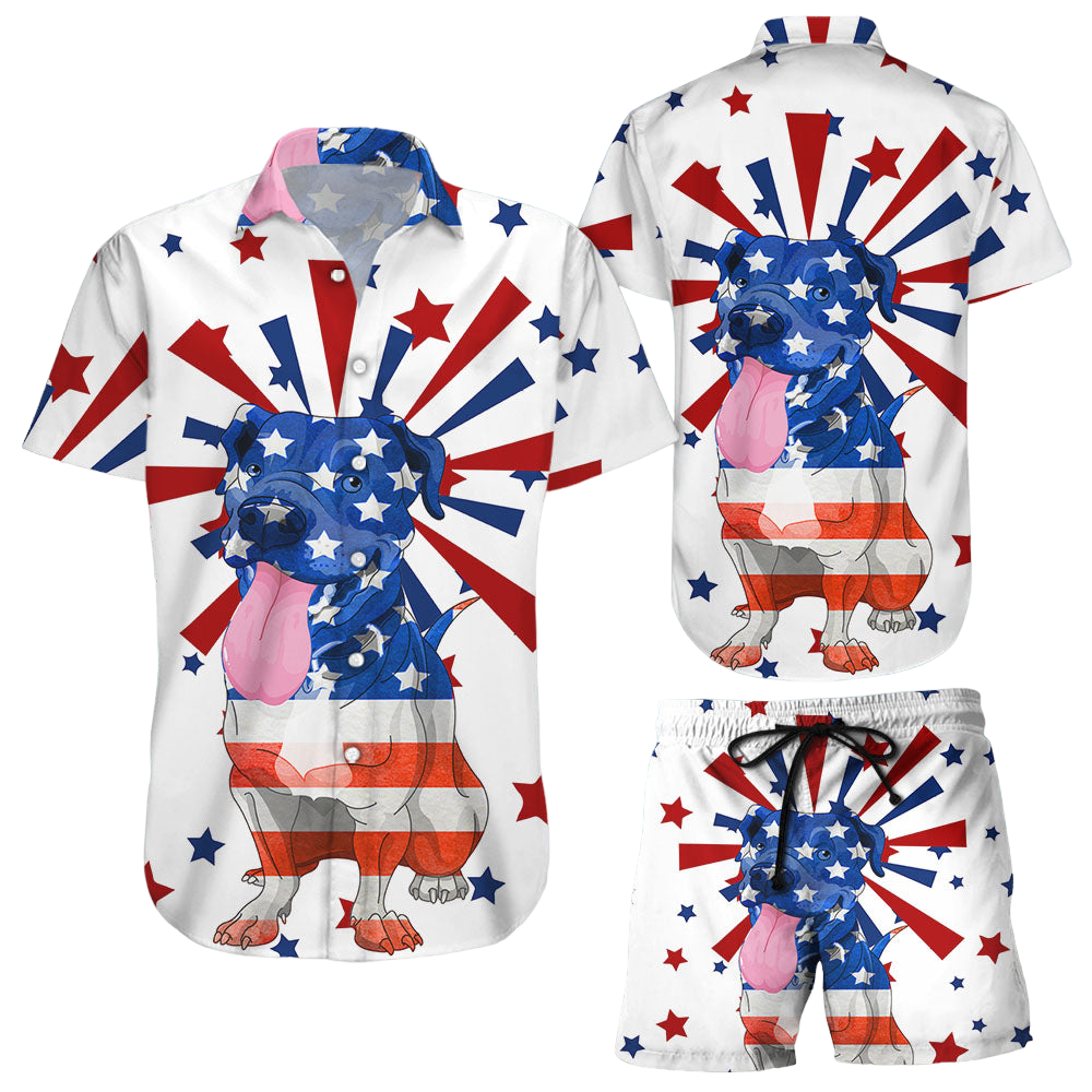 Pitbull Hawaiian Shirt Pitbull Firework American Independence Day 4Th Of July Hostess Gift Ideas