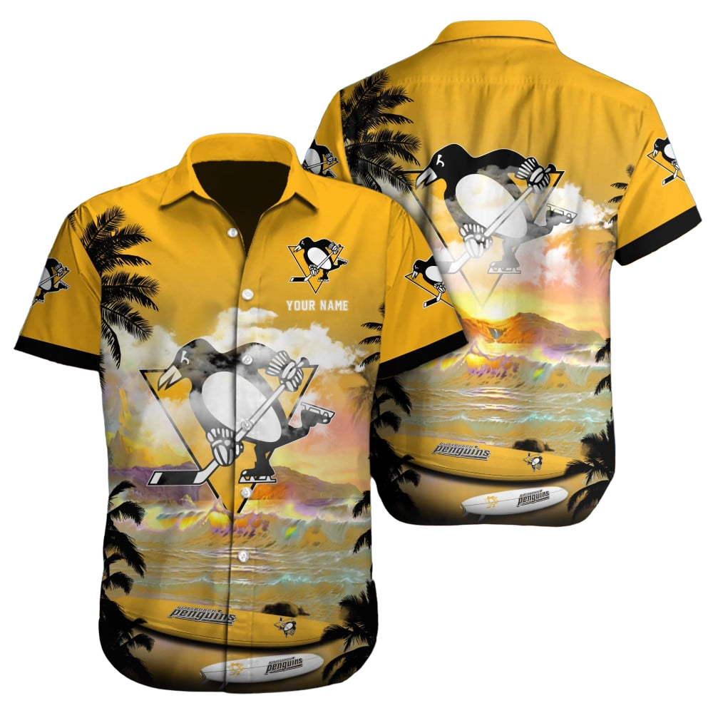 Pittsburgh Penguins NHL Custom Hawaii Shirt  for Men Women Gift for Fans