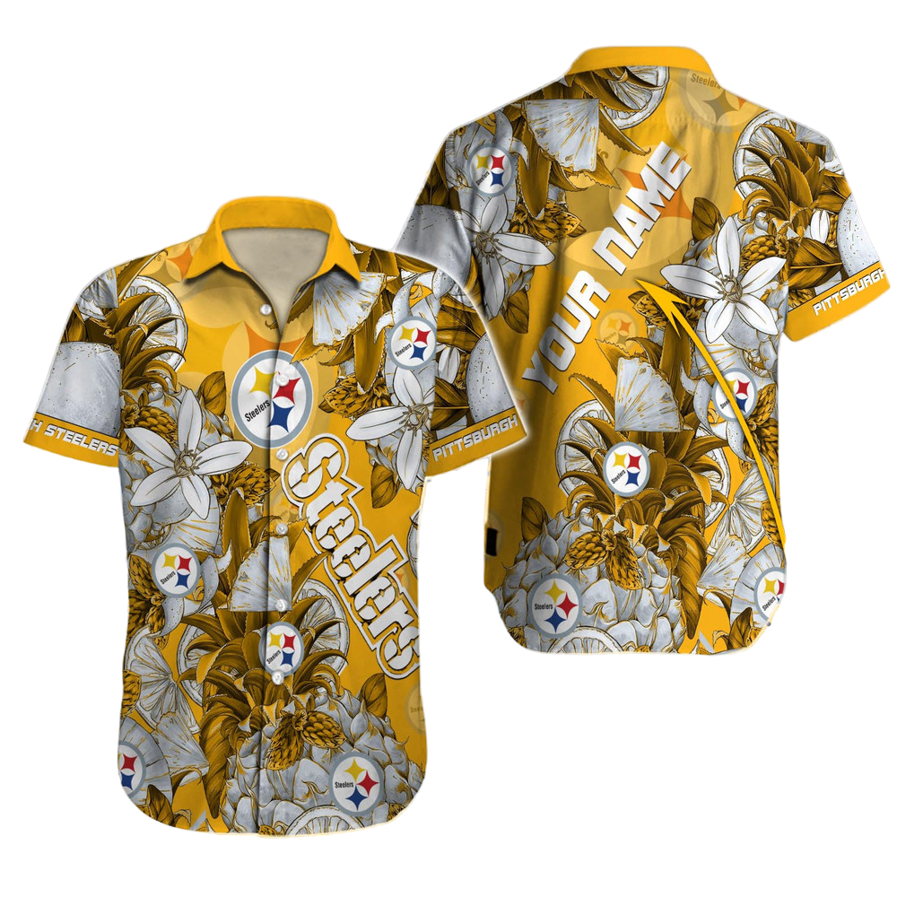 Pittsburgh Steelers Hawaiian Shirt NFL Football Custom Hawaiian Shirt for Men Women Gift For Fans