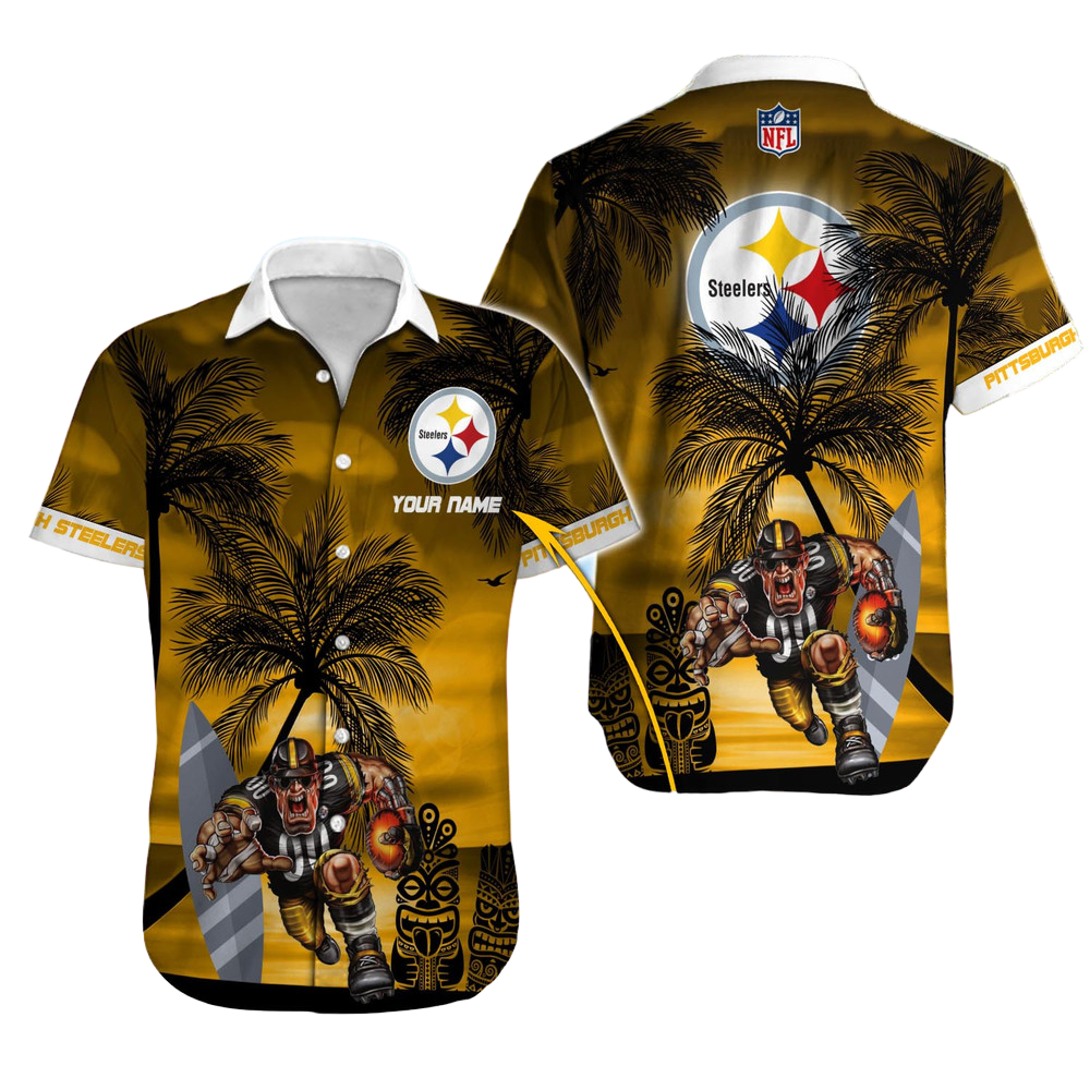 Pittsburgh Steelers Hawaiian Shirt NFL Football Custom Hawaiian Shirt for Men Women Gift For Fans