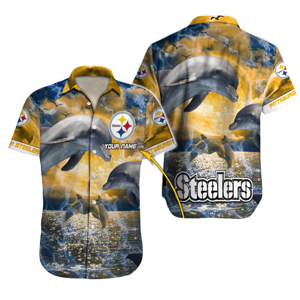 Pittsburgh Steelers Hawaiian Shirt NFL Football Custom Hawaiian Shirt for Men Women Gift For Fans