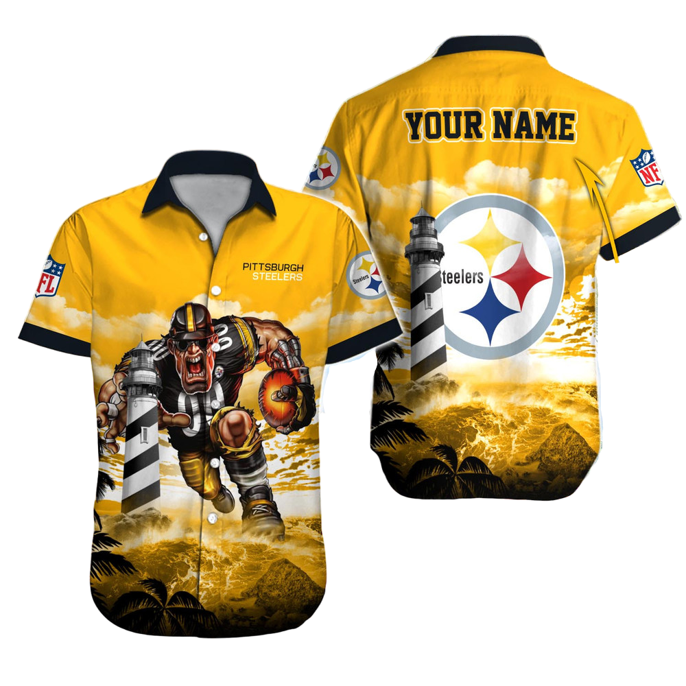 Pittsburgh Steelers Hawaiian Shirt NFL Football Custom Hawaiian Shirt for Men Women Gift For Fans