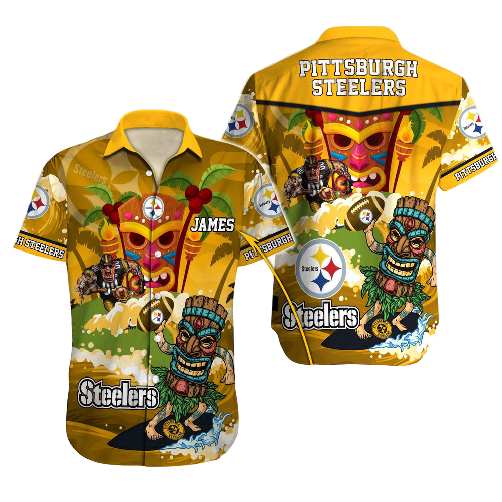 Pittsburgh Steelers Hawaiian Shirt NFL Football Custom Hawaiian Shirt for Men Women Gift For Fans