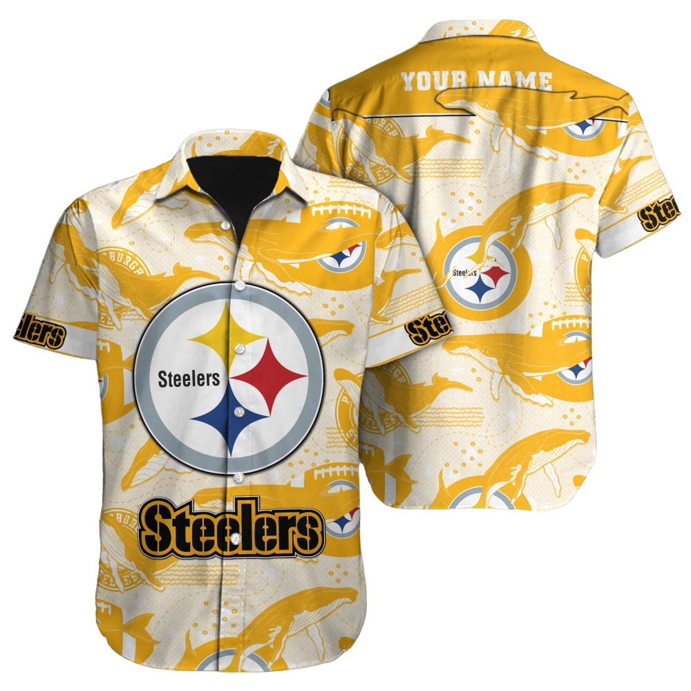 Pittsburgh Steelers Hawaiian Shirt NFL Football Custom Hawaiian Shirt for Men Women Gift For Fans