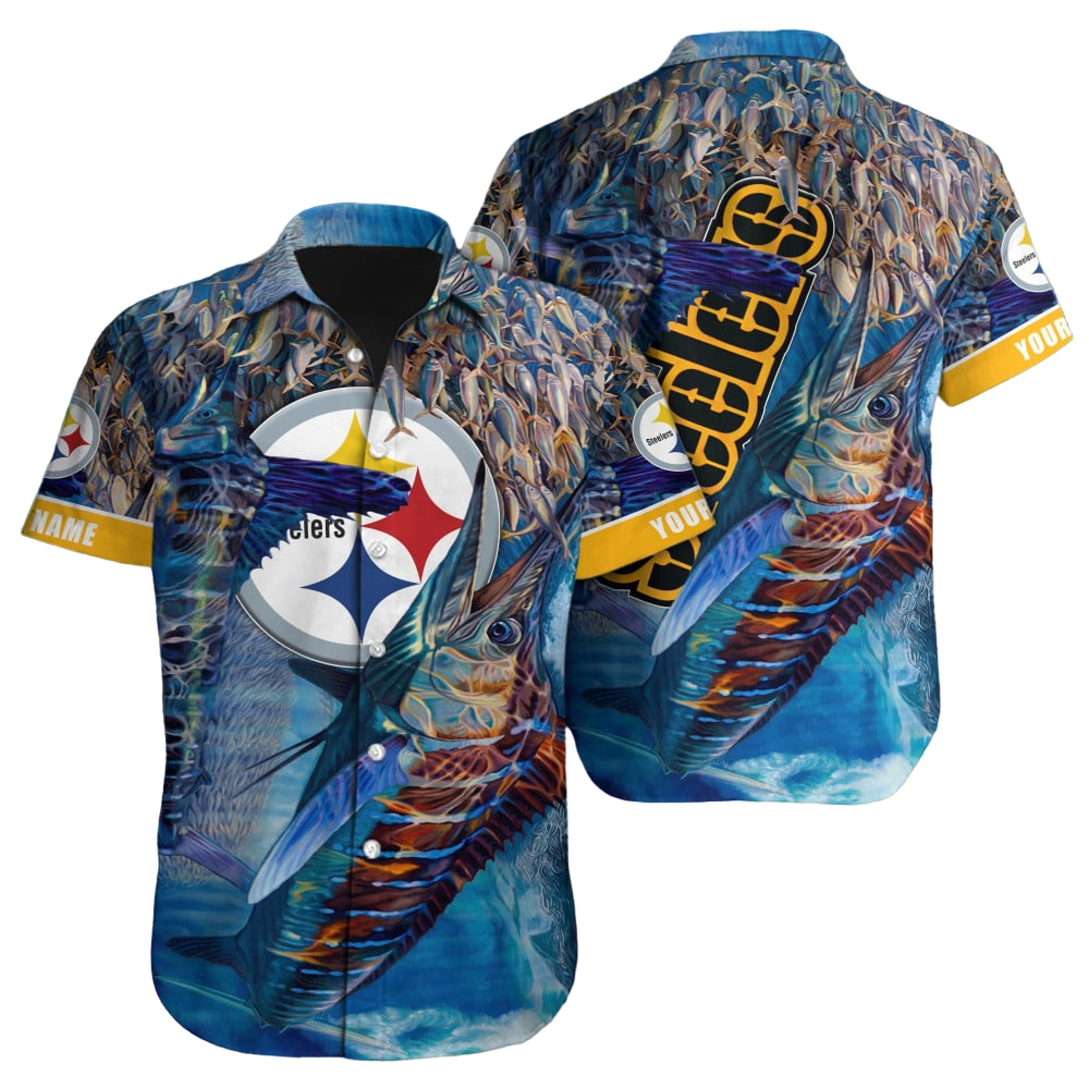 Pittsburgh Steelers Hawaiian Shirt NFL Football Custom Hawaiian Shirt for Men Women Gift For Fans