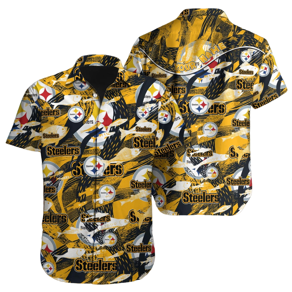 Pittsburgh Steelers Hawaiian Shirt NFL Football Custom Hawaiian Shirt for Men Women Gift For Fans