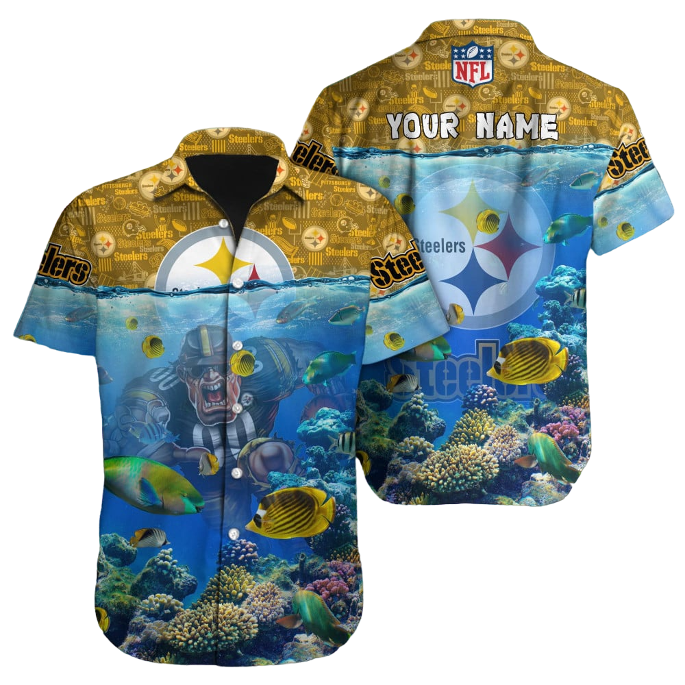 Pittsburgh Steelers Hawaiian Shirt NFL Football Custom Hawaiian Shirt for Men Women Gift For Fans