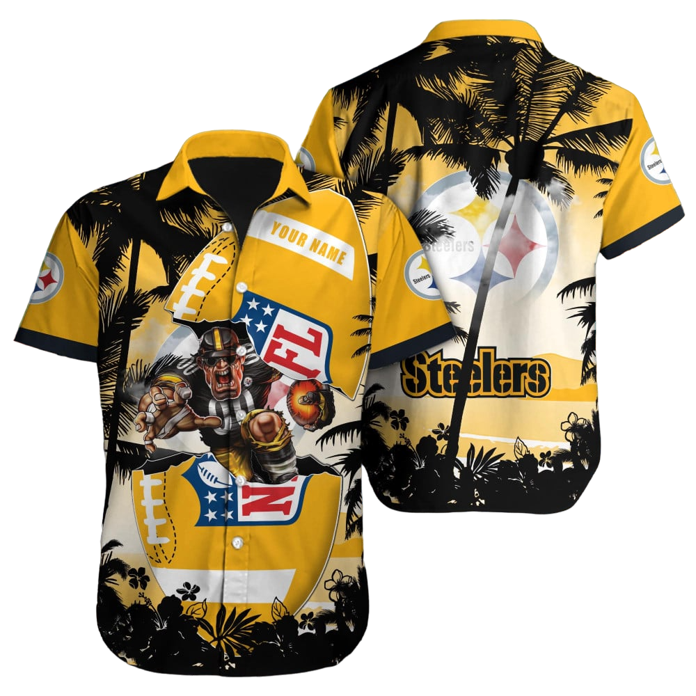 Pittsburgh Steelers Hawaiian Shirt NFL Football Custom Hawaiian Shirt for Men Women Gift For Fans