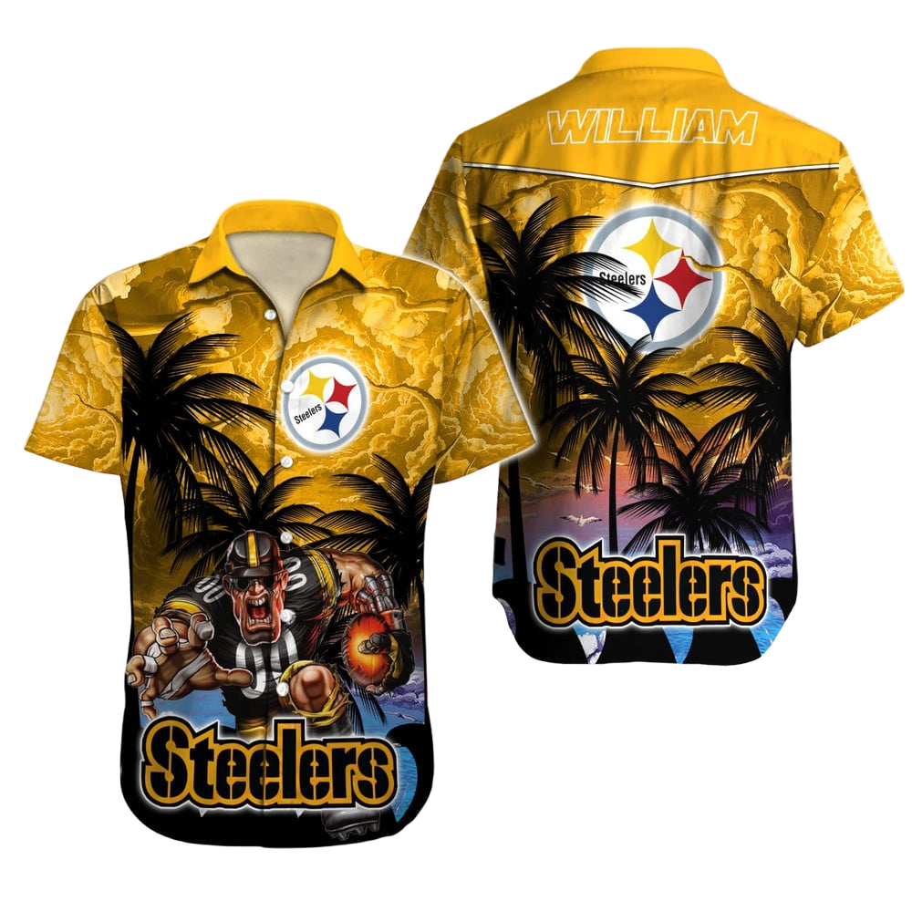 Pittsburgh Steelers Hawaiian Shirt NFL Football Custom Hawaiian Shirt for Men Women Gift For Fans