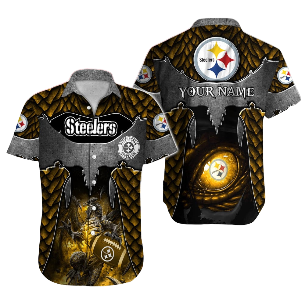 Pittsburgh Steelers Hawaiian Shirt NFL Football Custom Hawaiian Shirt for Men Women Gift For Fans