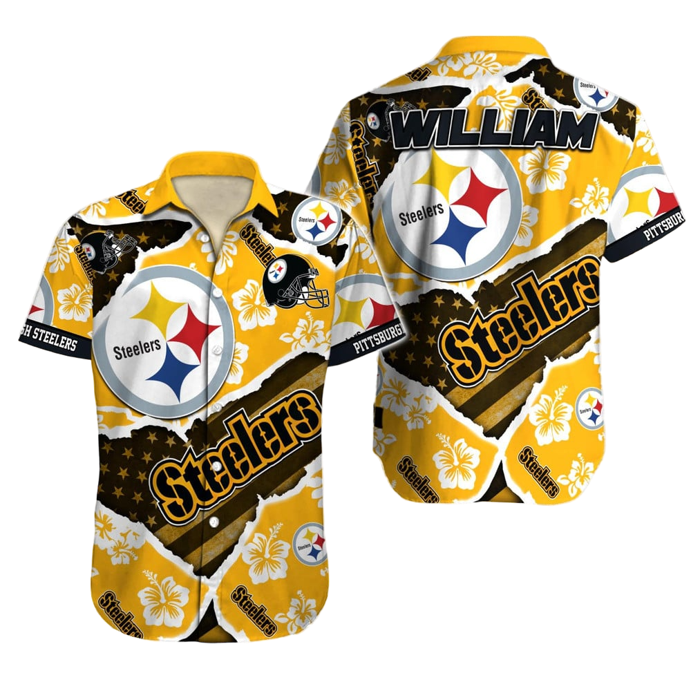 Pittsburgh Steelers Hawaiian Shirt NFL Football Custom Hawaiian Shirt for Men Women Gift For Fans