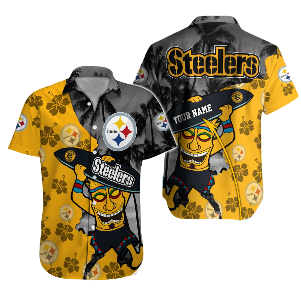 Pittsburgh Steelers Hawaiian Shirt NFL Football Custom Hawaiian Shirt for Men Women Gift For Fans