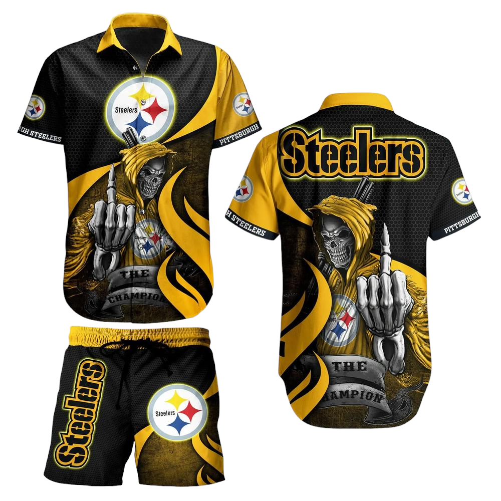 Pittsburgh Steelers NFL Football Hawaiian Shirt And Short Graphic Summer The Champion Gift For Men Women