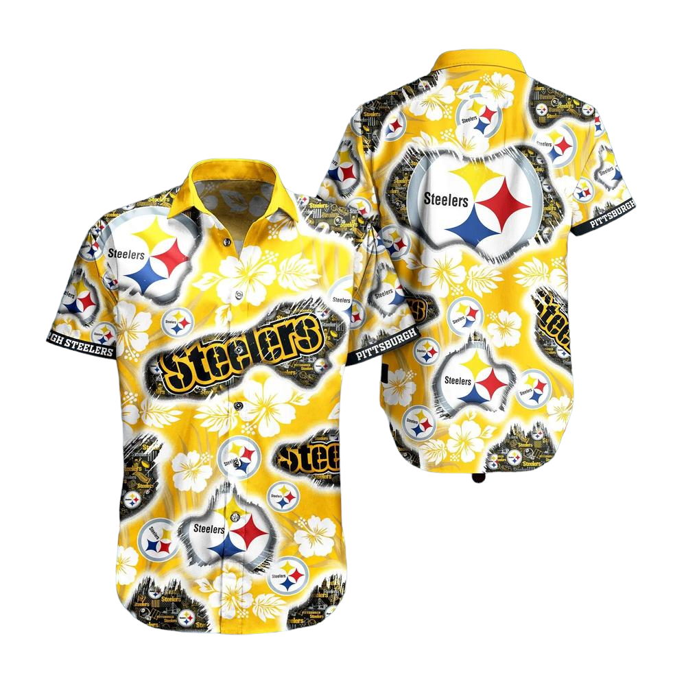 Pittsburgh Steelers NFL Hawaii Shirt Graphic Floral Printed This Summer Beach Shirt For Fans