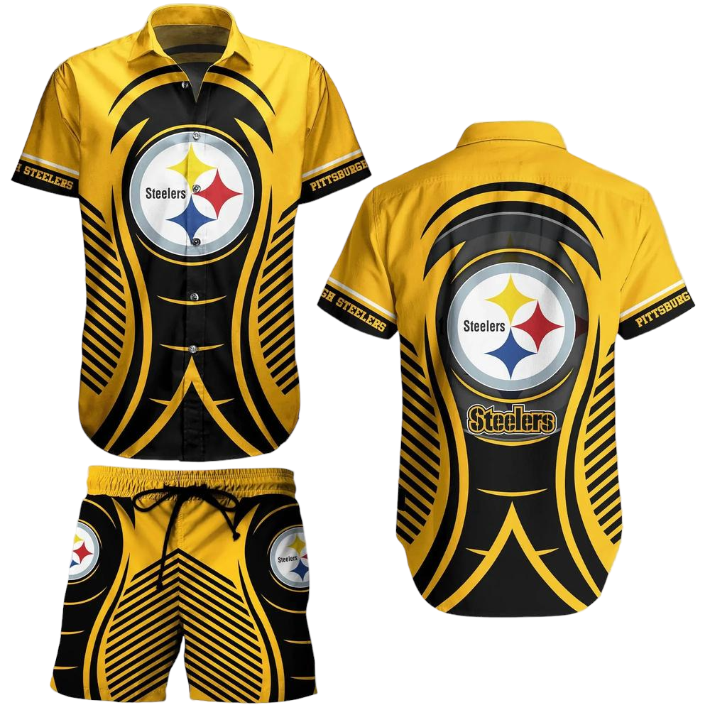 Pittsburgh Steelers NFL Hawaiian Shirt And Short New Collection Summer Best Gift For Big Fans