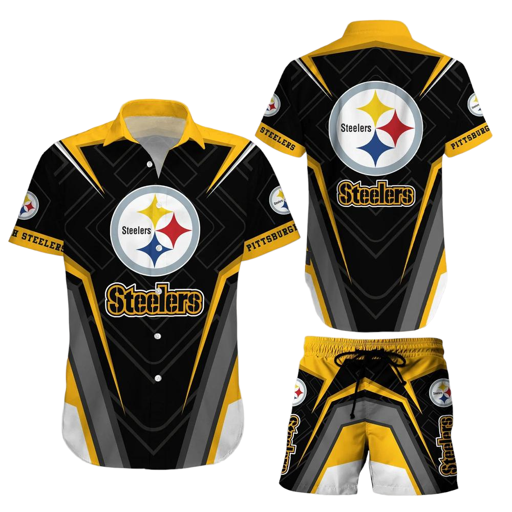 Pittsburgh Steelers NFL Hawaiian Shirt And Short New Summer Button Down Shirt Best Gift For Fans