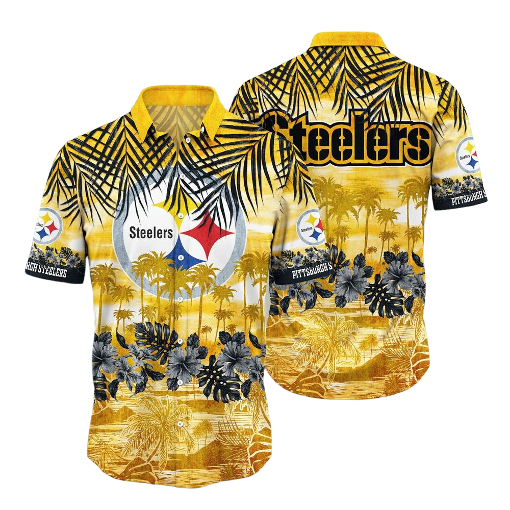 Pittsburgh Steelers NFL Hawaiian Shirt Style Tropical Pattern Summer For Awesome Fans