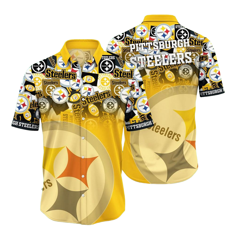 Pittsburgh Steelers NFL Hawaiian Shirt Trends Summer Short Sleeve Button Down Shirt For Sports Fans