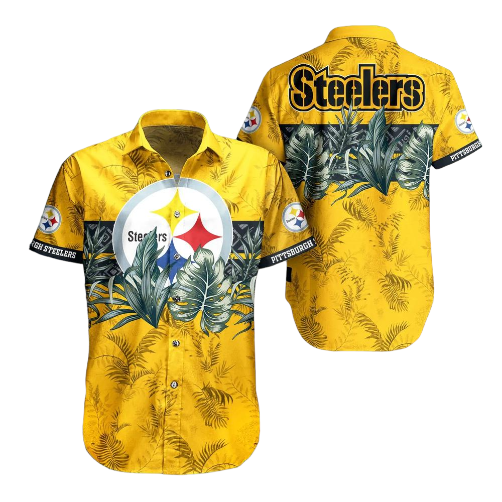 Pittsburgh Steelers NFL Hawaiian Shirt Tropical Pattern Graphic Gift For Fan NFL Enthusiast