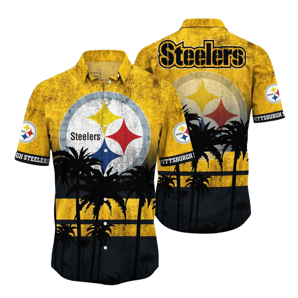 Pittsburgh Steelers NFL Hawaiian Shirt Tropical Pattern Graphic New Collection Summer Gift For Fan NFL