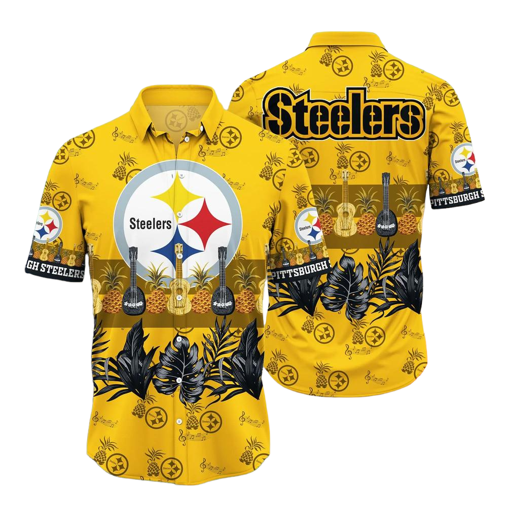 Pittsburgh Steelers NFL Hawaiian Shirt Tropical Pattern Graphic Trends Summer Gift For Fan NFL