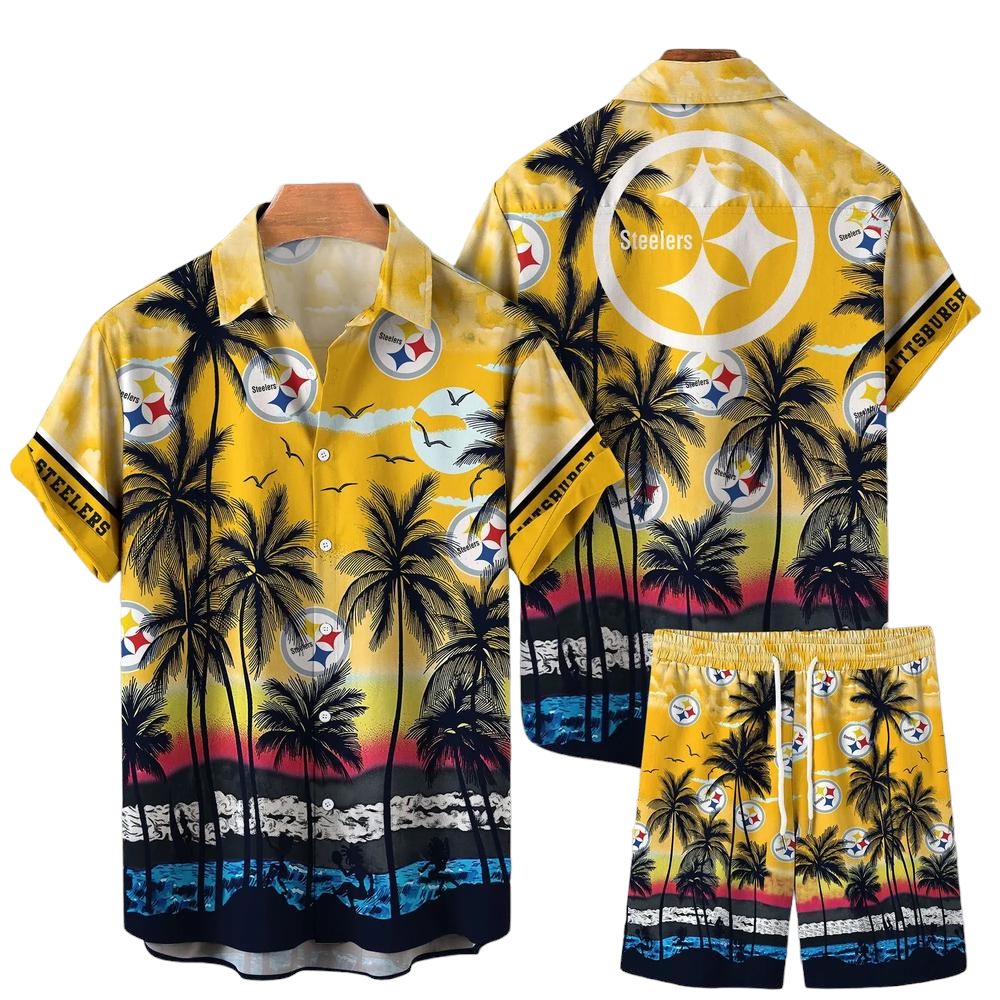 Pittsburgh Steelers NFL Hawaiian Shirt And Short Tropical Pattern This Summer Shirt New Gift For Best Fan