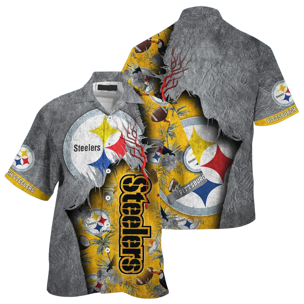 Pittsburgh Steelers NFL Hawaiian Shirt Tropical Print Sumer Gift For Fans