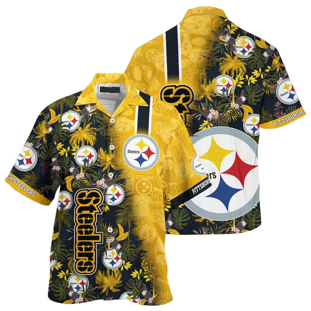 Pittsburgh Steelers NFL Team Football Beach Shirt Summer Button Down Hawaiian Shirt Fan Ever