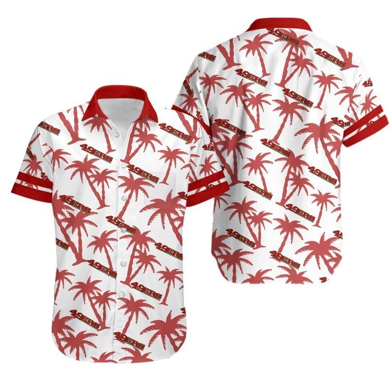 San Francisco 49ers Coconut Tree NFL Gift For Fan Hawaiian Shirt Aloha Shirt for Men Women