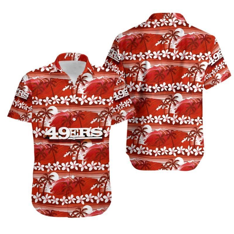 San Francisco 49ers Coconut Trees NFL Gift For Fan Hawaiian Shirt Aloha Shirt for Men Women