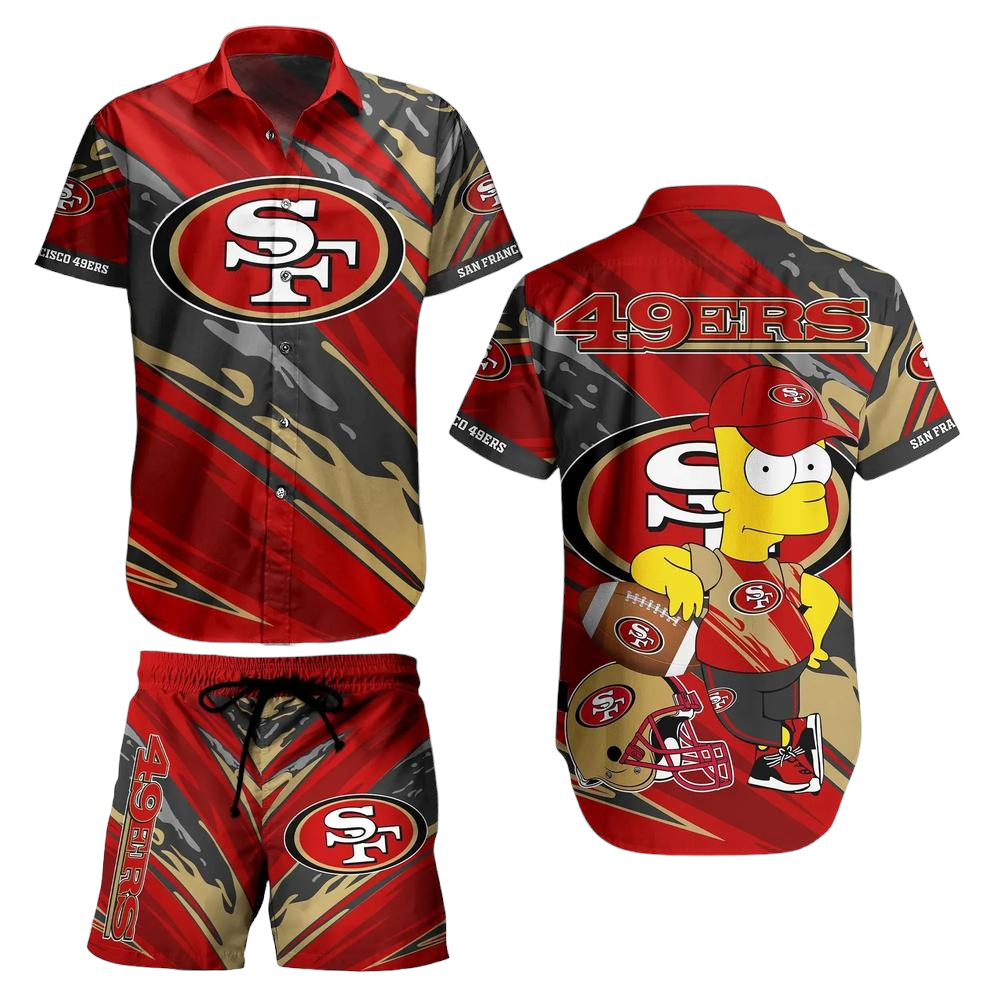 San Francisco 49ers Football NFL Hawaiian Shirt Bart Simpson Summer Gift For Men Women Fans