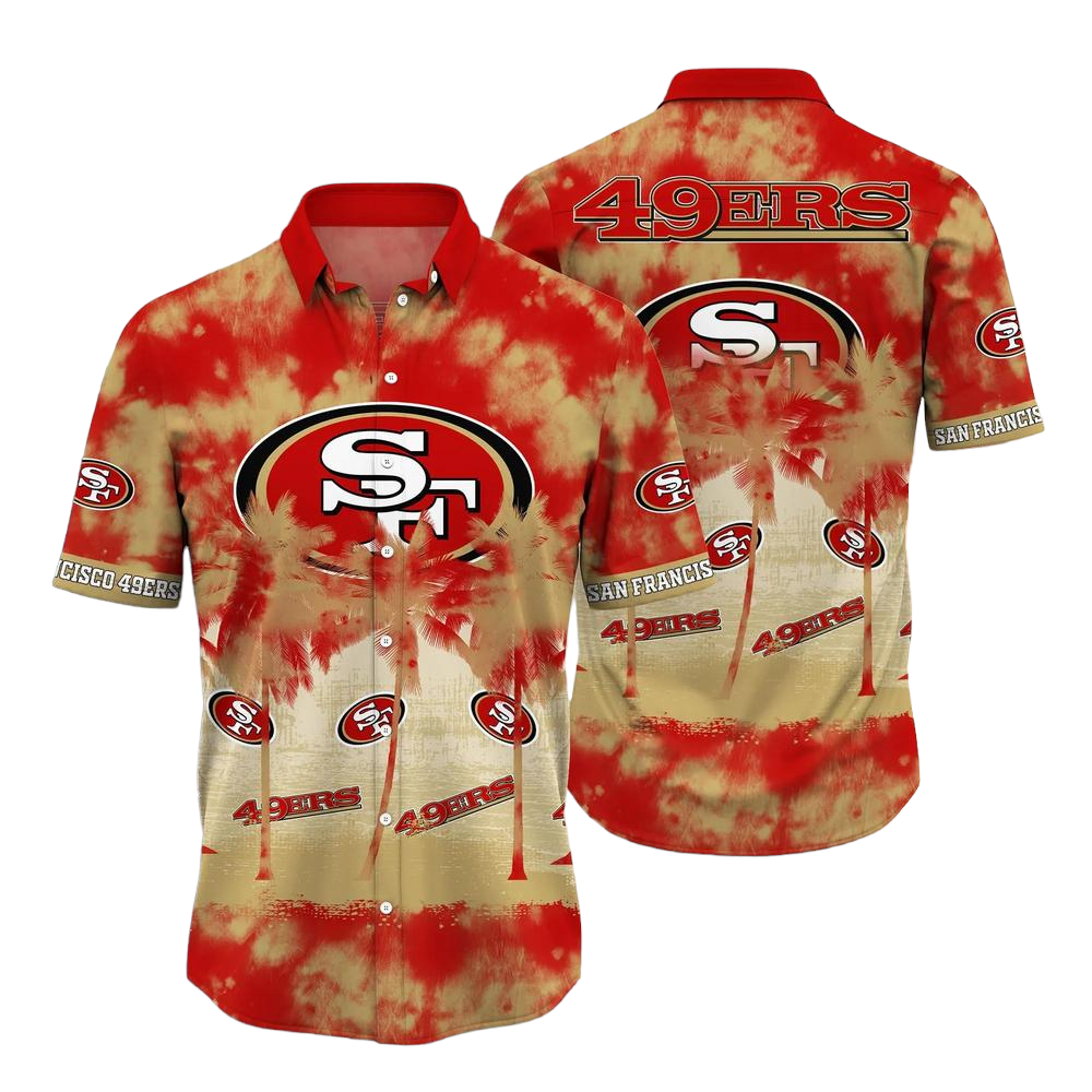 San Francisco 49ers NFL Hawaiian Shirt Tropical Pattern Graphic Short Sleeve Summer Gift For Fans