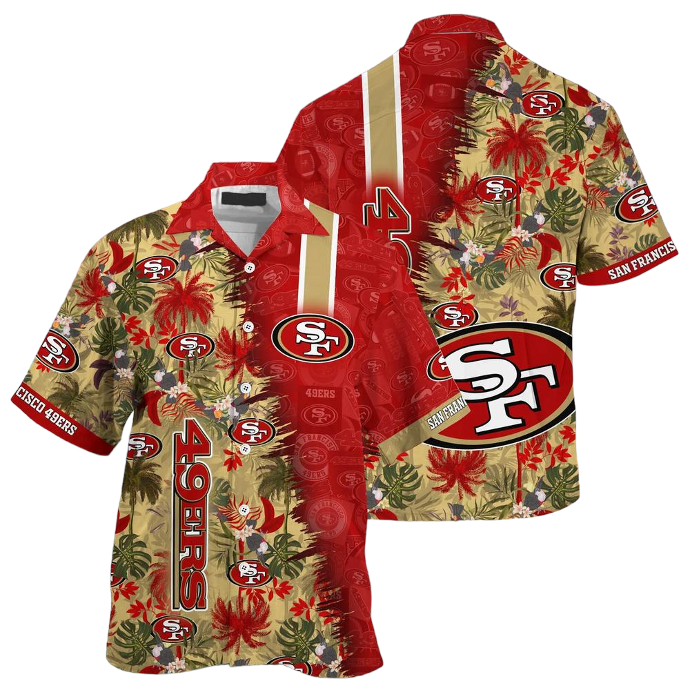 San Francisco 49ers NFL Team Football Beach Shirt Summer Button Down Hawaiian Shirt Fan Ever