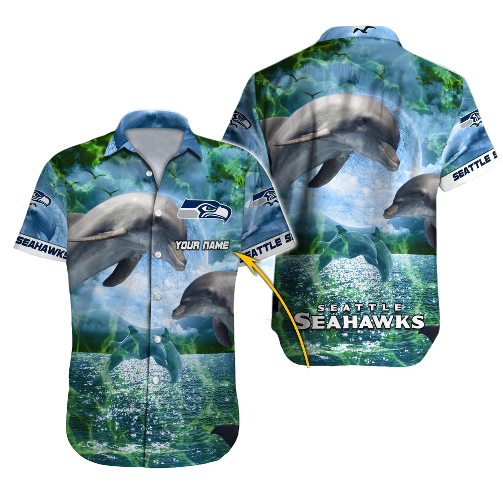 Seattle Seahawks Hawaiian Shirt NFL Football Custom Hawaiian Shirt for Men Women Gift For Fans