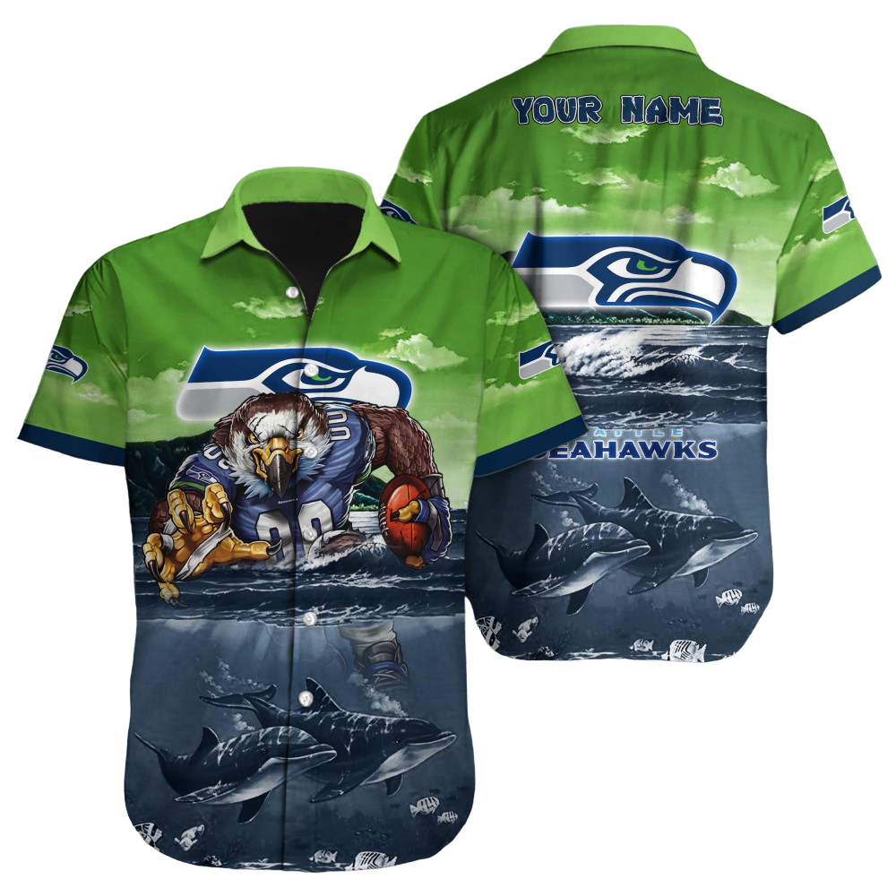 Seattle Seahawks Hawaiian Shirt NFL Football Custom Hawaiian Shirt for Men Women Gift For Fans