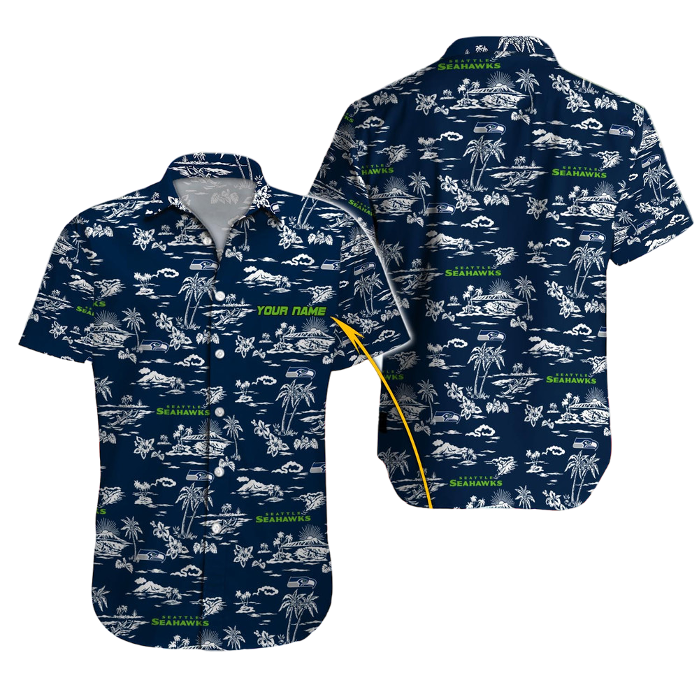 Seattle Seahawks Hawaiian Shirt NFL Football Custom Hawaiian Shirt for Men Women Gift For Fans