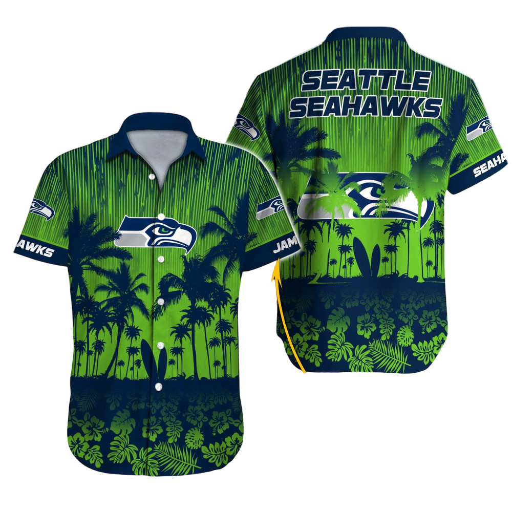 Seattle Seahawks Hawaiian Shirt NFL Football Custom Hawaiian Shirt for Men Women Gift For Fans