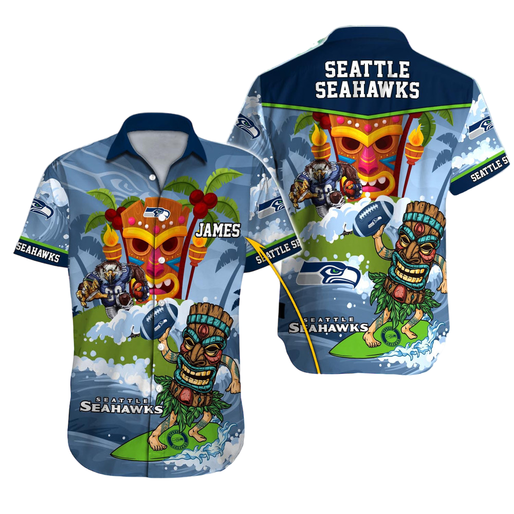 Seattle Seahawks Hawaiian Shirt NFL Football Custom Hawaiian Shirt for Men Women Gift For Fans