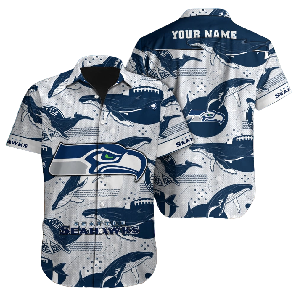 Seattle Seahawks Hawaiian Shirt NFL Football Custom Hawaiian Shirt for Men Women Gift For Fans