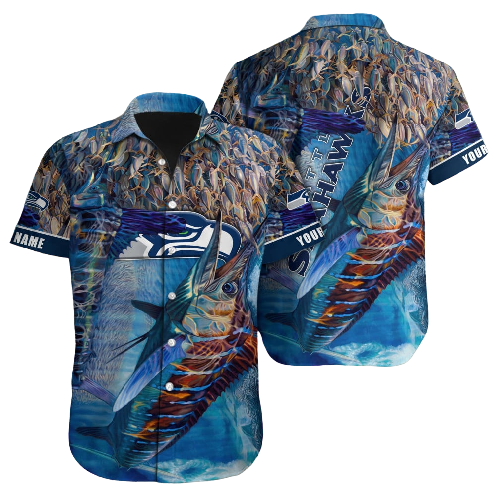 Seattle Seahawks Hawaiian Shirt NFL Football Custom Hawaiian Shirt for Men Women Gift For Fans