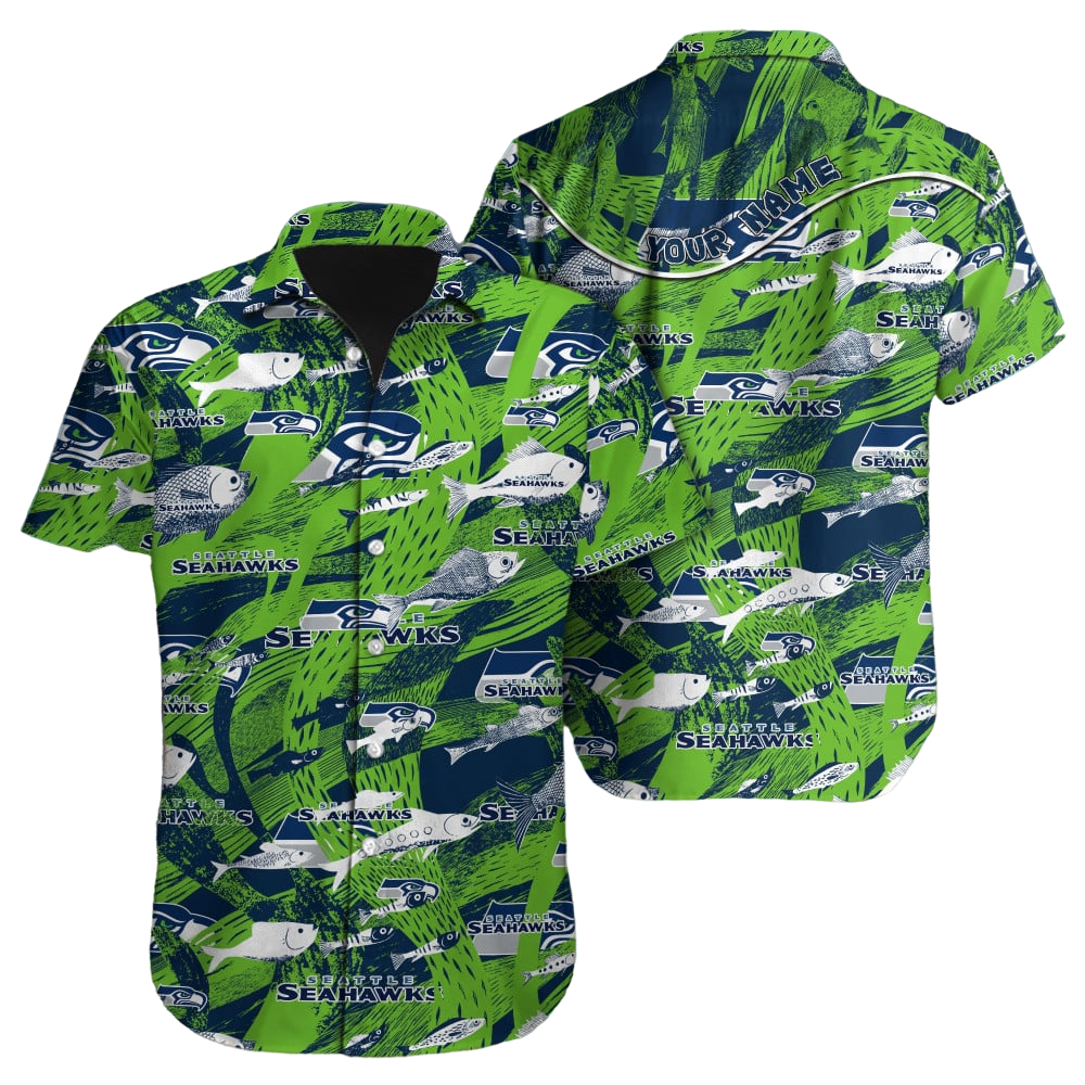 Seattle Seahawks Hawaiian Shirt NFL Football Custom Hawaiian Shirt for Men Women Gift For Fans